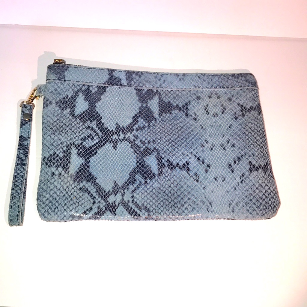 Laura Dimaggio Python Pattern Clutch Wristlet